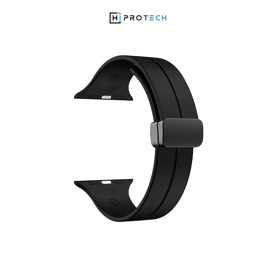 🎁 Premium Magnet Lock Strap - 42-49mm for iWatch Series 1-10, Ultra - Black