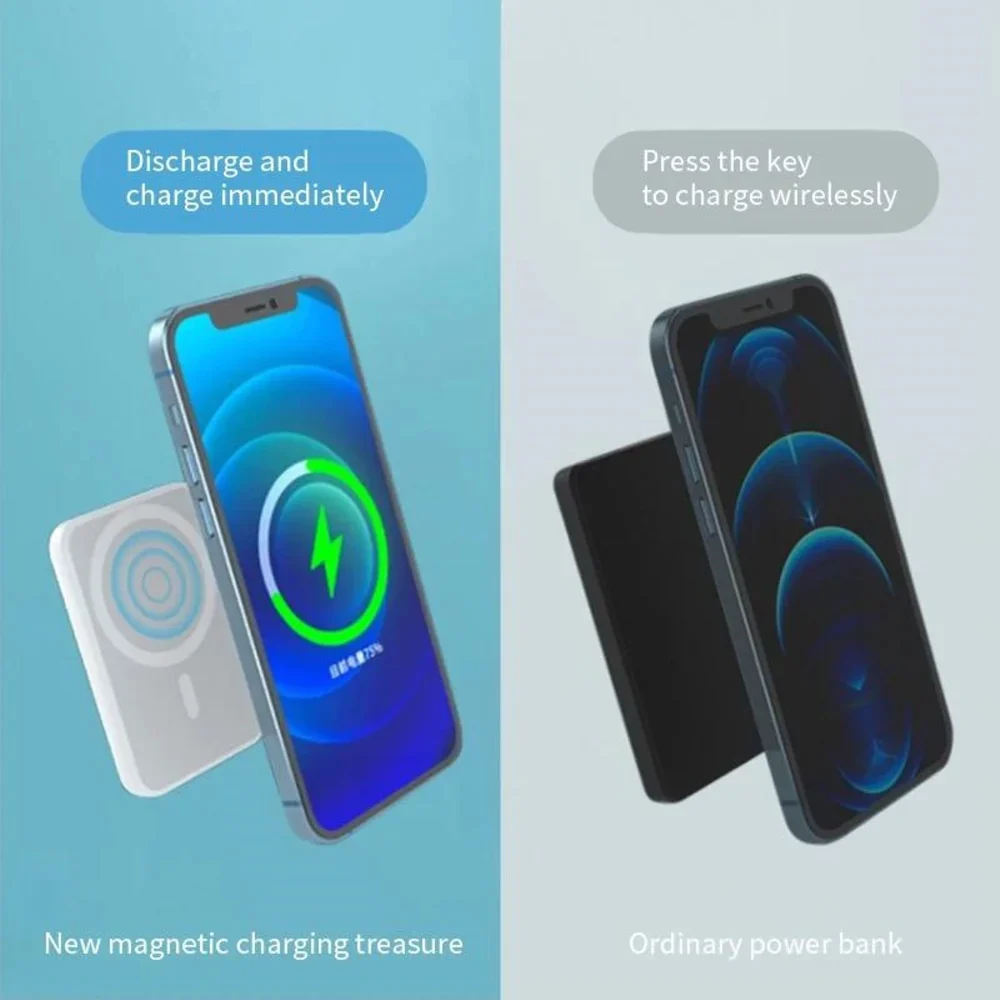 5000mAh Ultra-Thin Magnetic Wireless Power Bank - Image 10