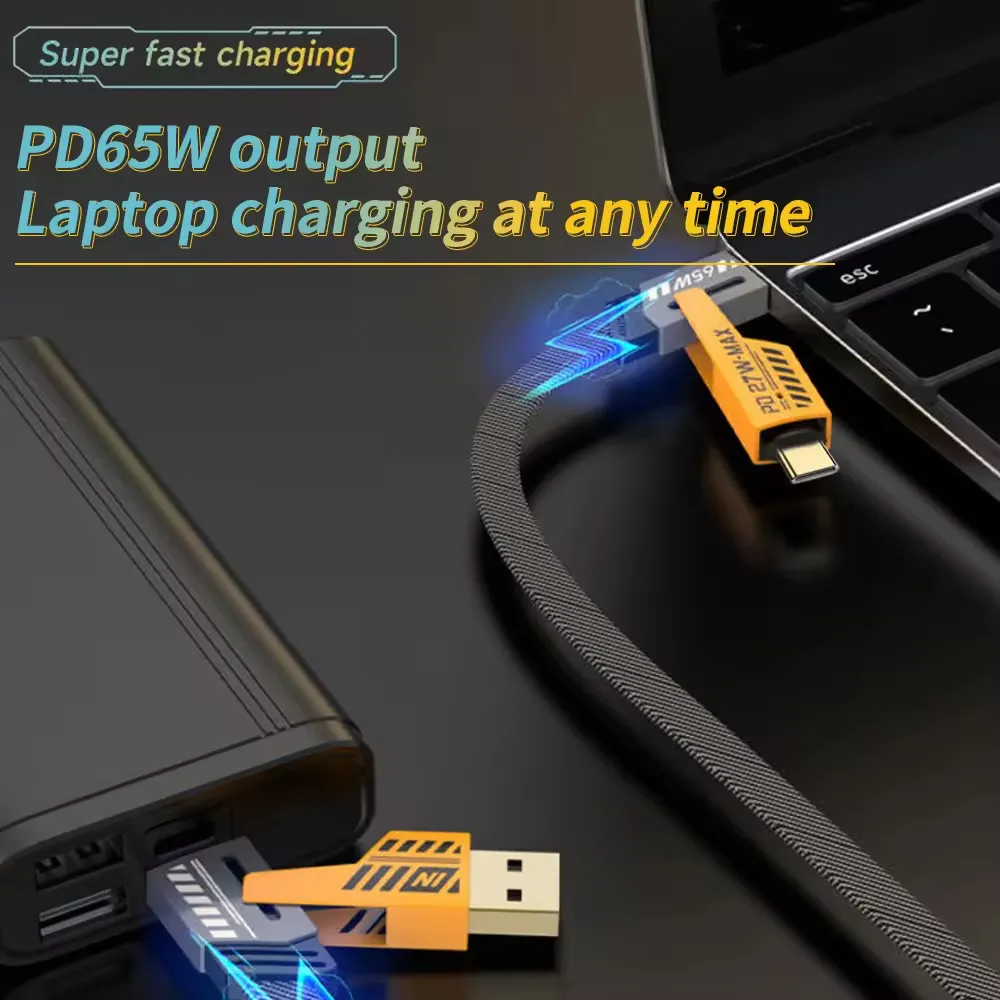 4in1 Alloy USB-C Type C Braided Charger Cable Fast Charging Phone Data Multi-Function - Image 3