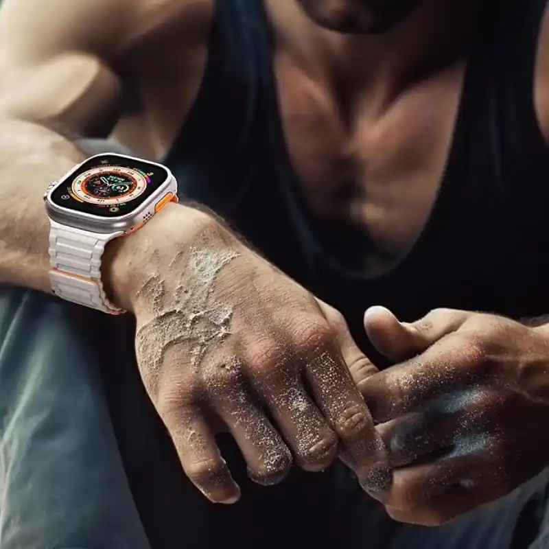 Premium Dual Silicone Magnetic Straps for Apple iWatch (42-49mm) - Image 13