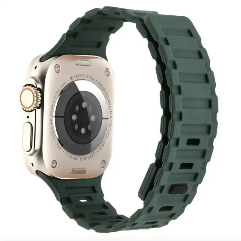 Premium Dual Silicone Magnetic Straps for Apple iWatch (42-49mm) - Image 15