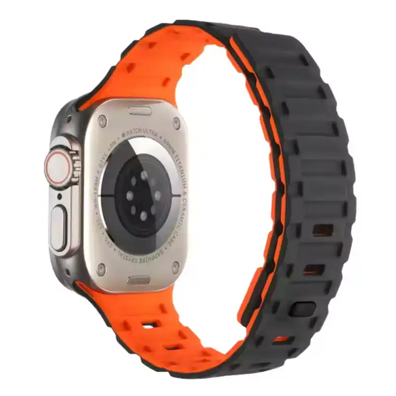 Premium Dual Silicone Magnetic Straps for Apple iWatch (42-49mm) - Image 16