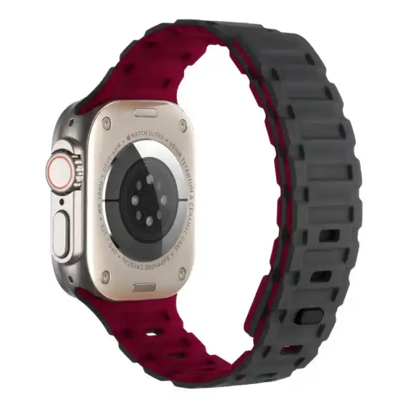 Premium Dual Silicone Magnetic Straps for Apple iWatch (42-49mm) - Image 19