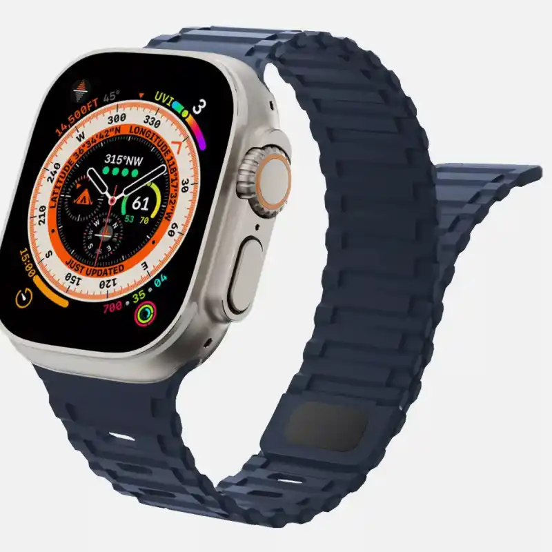 Premium Dual Silicone Magnetic Straps for Apple iWatch (42-49mm) - Image 20