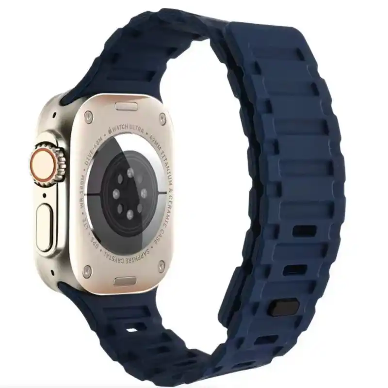 Premium Dual Silicone Magnetic Straps for Apple iWatch (42-49mm) - Image 21
