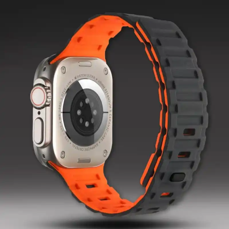 Premium Dual Silicone Magnetic Straps for Apple iWatch (42-49mm) - Image 24