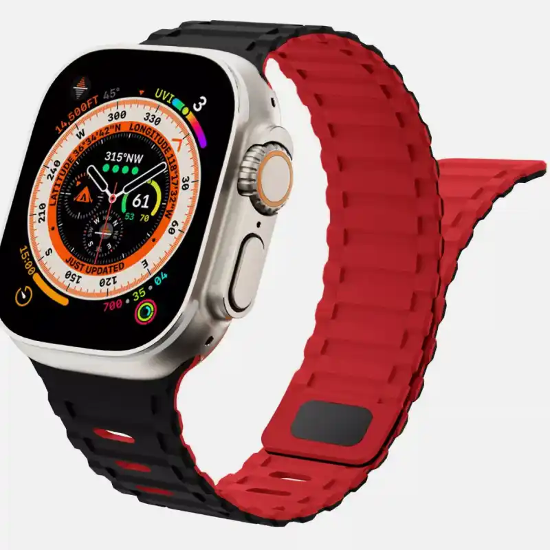 Premium Dual Silicone Magnetic Straps for Apple iWatch (42-49mm) - Image 26