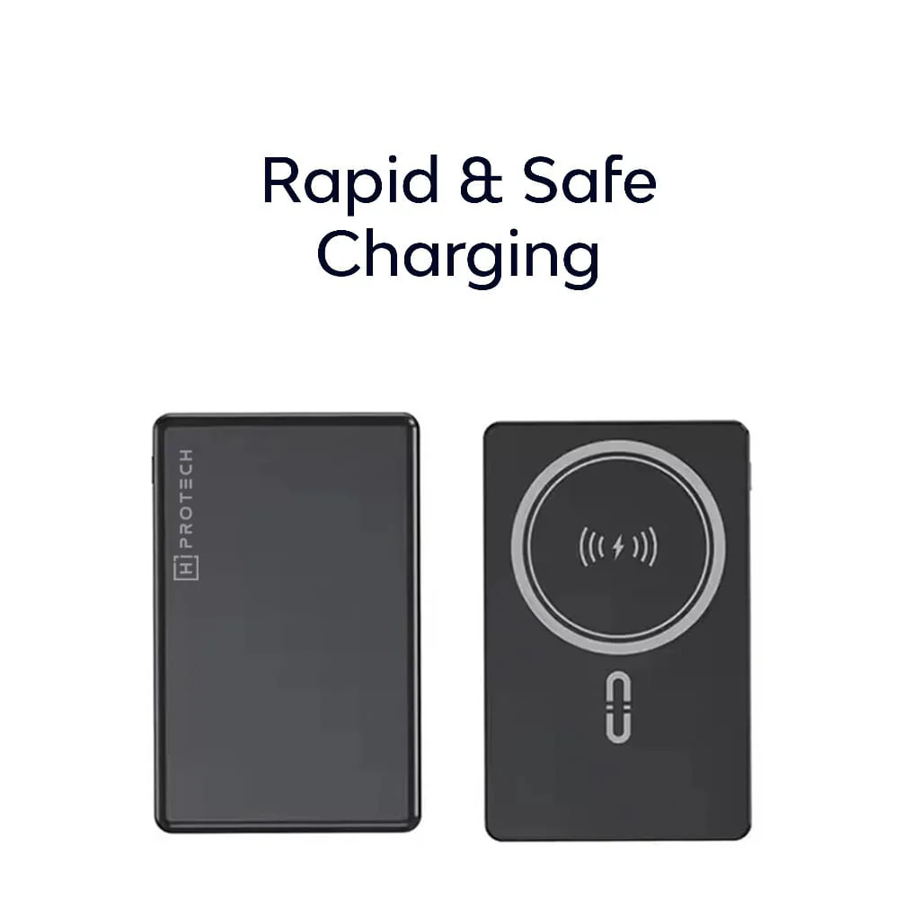 Ultra Thin Aluminum Alloy 15w Magnetic Wireless Mobile Power Bank 5000mah for Mobile Phone - Image 5